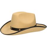 Carnaval verkleed Cowboy hoed Arizona - beige - voor volwassenen - Western thema - Verkleedhoofddeksels