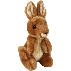 Pluche Knuffel Dieren Kangoeroe 18 cm - Speelgoed Kangoeroes Knuffelbeesten