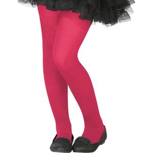 Fuchsia roze feest panty voor kinderen - Verkleedpanty