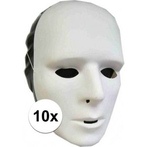 10 grimeer maskers mensen gezicht - Verkleedmaskers