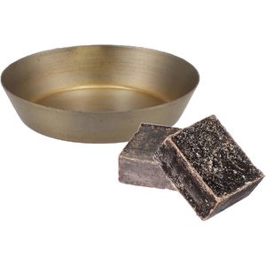 Amberblokjes/geurblokjes cadeauset - ylang ylang geur - inclusief schaaltje