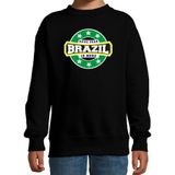 Have fear Brazil is here / Brazilie supporter sweater zwart voor kids - Feesttruien