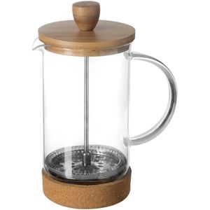 Secret de Gourmet French press cafetiere - glas/bamboe - 600 ml