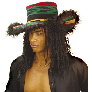 Jamaicaanse pimp hoed voor volwassenen - Verkleedhoofddeksels