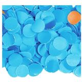 5x zakjes van 100 gram feest confetti kleur blauw - Confetti
