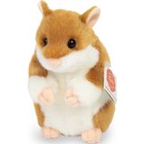 Knuffeldier Hamster - zachte pluche stof - premium kwaliteit knuffels - bruin/wit - 16 cm - Knuffeldier