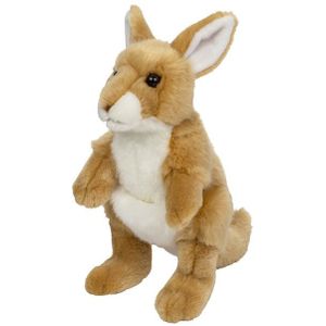 Pluche Kangoeroe Knuffel van 27 cm - Dieren Speelgoed Knuffels Cadeau - Knuffeldieren/Beesten