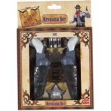 Verkleedset cowboy western revolver/pistool met holster - Verkleedattributen