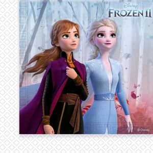 20x Papieren servetjes Disney Frozen 2 thema feestartikelen 33 x 33 cm - Feestservetten