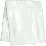Multipak van 2x stuks wit damast tafelkleed/tafellakens van stof 130 x 180 cm - Tafellakens