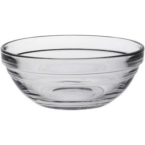 12x Kleine serveer/dessertschaaltjes rond van glas 12 x 4.9 cm - Schalen en kommen - Keuken accessoires