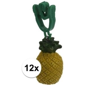 12x Ananas gewichtjes voor kleed - Tafelkleedgewichten