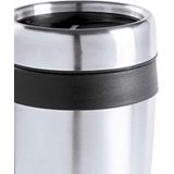 RVS thermosbeker/warmhoud koffiebekers zwart 450 ml - Isoleerbekers/reisbekers