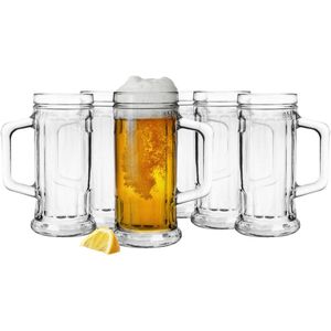 Bierglazen - Bierpullen - 6x - 500 ml - glas - Oktoberfest - Bierglazen