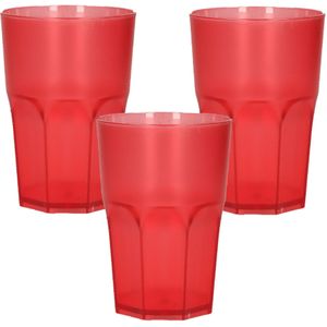 Drinkbekers - 6x - onbreekbaar kunststof - rood - 430 ml - Bekers