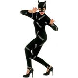 Zwarte catsuit met kattenoren - Carnavalskostuums