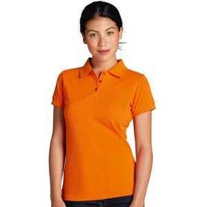 Big size dames poloshirt oranje - Polo shirts