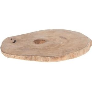 Decoratie boomstam schijf teak hout 23 cm - Decoratief object