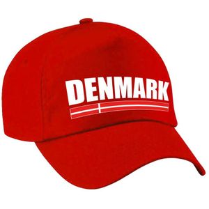 Denmark supporter pet  / cap Denemarken rood kinderen - Verkleedhoofddeksels