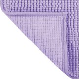 MSV Badkamerkleed/badmat tapijtje voor op de vloer - lila paars - 50 x 80 cm - Microvezel - anti slip