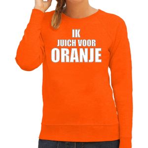 Oranje sweater / trui Holland / Nederland supporter ik juich voor oranje EK/ WK voor dames - Feesttruien