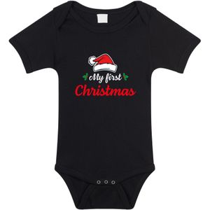 My first Christmas Kerst romper zwart voor babys - Feest rompertjes