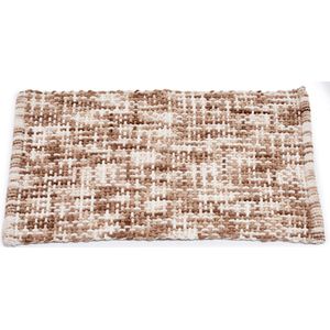 Badmat/badkamerkleed bruin 52 x 73 cm rechthoekig