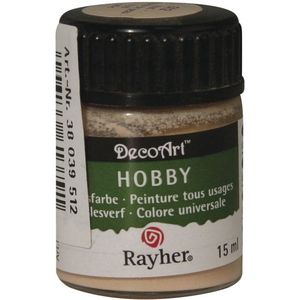 Beige acrylverf/allesverf potje 15 ml hobby/knutselen - Hobbyverf