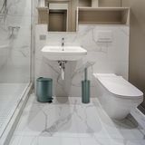 Spirella Badkamer/toilet accessoires set - WC-borstel en pedaalemmer 3L - metaal - donkergroen