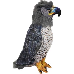 Knuffeldier Arend/Adelaar - pluche stof - grijs/wit - kwaliteit knuffels - Roofvogels - 36 cm - Vogel knuffels