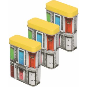 3x Metalen sigaretten blikjes/doosjes geel met fotoprint - Gadgets