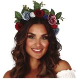 Flower power bloemen diadeem voor dames - Verkleedhoofddeksels