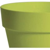 Plantenpot/bloempot - 2x - kunststof - lime groen - binnen en buiten - D20 x H17 cm - Plantenpotten