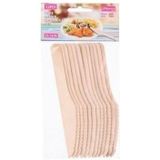 24x BBQ bestek messen hout 16cm - Feestbestek