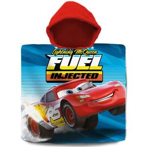 Disney Cars badcape/poncho Fuel Injected met rode capuchon voor kinderen - Badcapes