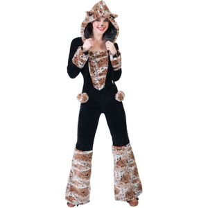 Carnavalskostuum panter jumpsuit voor dames - Carnavalskostuums