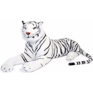Mega witte tijger 100 cm - Knuffeldier