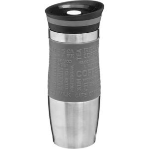 5Five - Thermosbeker/isolatie/warmhoud - Koffiebeker - grijs - 350 ml