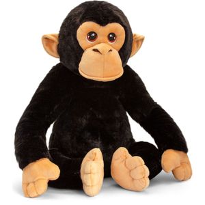 Pluche Knuffel Dieren Chimpansee Aap 45 cm - Knuffelbeesten Apen Speelgoed