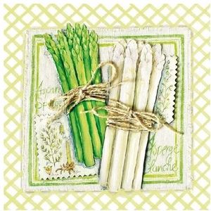 Lunch servetten asperges 3-laags 40x stuks - Feestservetten