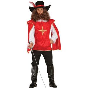 Rood musketierspak voor heren - Carnavalskostuums