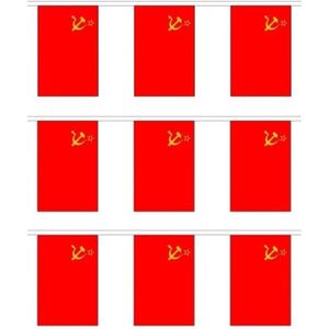 3x Buiten vlaggenlijnen USSR/Sovjet Unie 3 m - Vlaggenlijnen