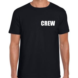 Crew / personeel t-shirt -  zwart - heren - personeel werkkleding - Feestshirts