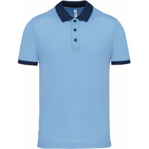 Poloshirt Sport Pro premium quality - lichtblauw/navy - mesh polyester - voor heren - Polo shirts