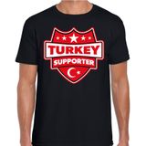 Turkije / Turkey schild supporter t-shirt zwart voor heren - Feestshirts