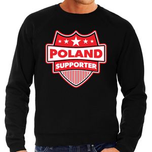 Polen / Poland schild supporter sweater zwart voor heren - Feesttruien