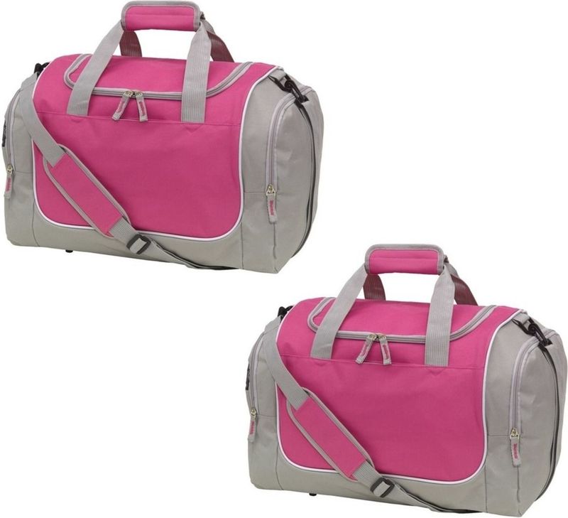Factureerbaar Sherlock Holmes Bank 2x stuks voetbaltas met schoenenvak grijs/roze 38 liter - Sporttassen  kopen? Vergelijk de beste prijs op beslist.nl