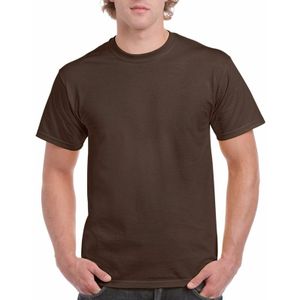 Goedkope gekleurde shirts donker chocoladebruin voor volwassenen - T-shirts