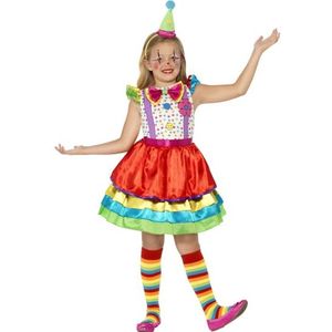 Kinderkostuum kleurrijk clowns jurkje - Carnavalsjurken