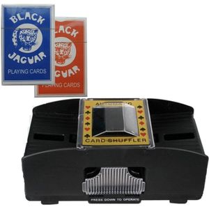 Set van kaartenschudmachine op batterijen / twee pakjes professionele speelkaarten / gezelschap spellen